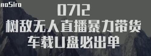 树敌‮习研‬社0712抖音无人直播暴力带货车载U盘必出单，单号单日产出300纯利润