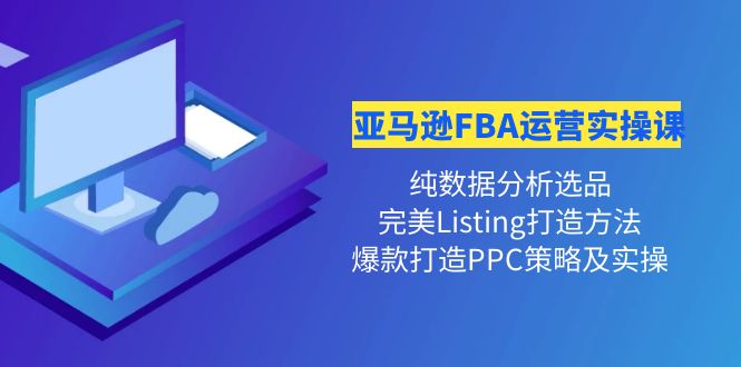 亚马逊FBA运营实操课纯数据分析选品+完美Listing打造+爆款打造PPC策略实操