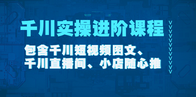 图片[1]-千川实操进阶课程（11月更新）包含千川短视频图文、千川直播间、小店随心推-玩锤子创业网
