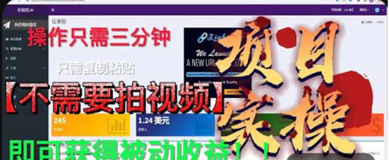 最新国外掘金项目不需要拍视频即可获得被动收益只需操作3分钟实现躺赚