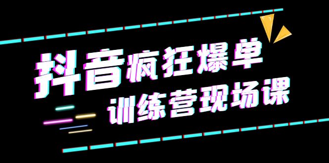 抖音短视频疯狂爆单训练营现场课（新）直播带货+实战案例