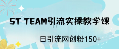 STTEAM引流实操课，日引流网创粉100+