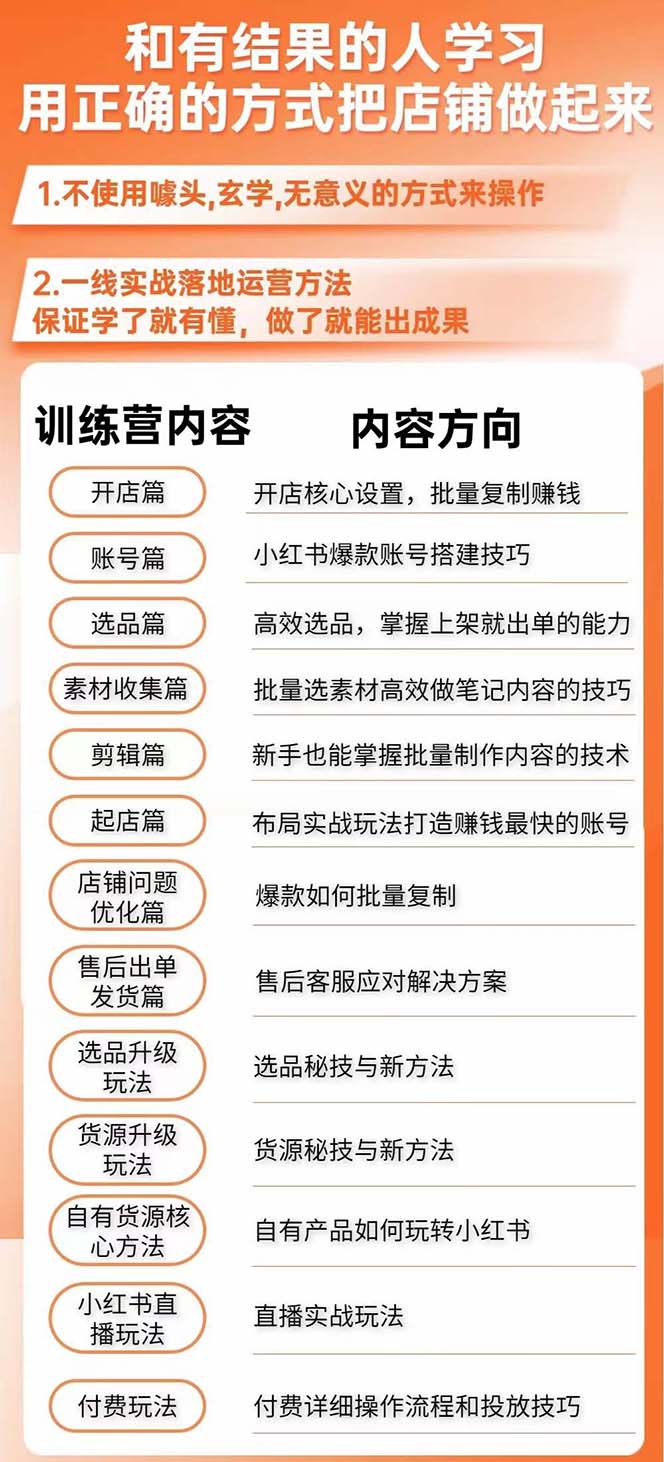 新个体·搞钱小红书训练营：实战落地运营方法，抓住搞钱方向，每月多搞2w+