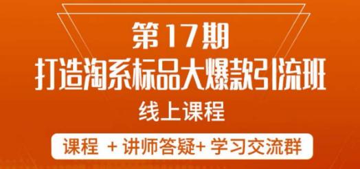 南掌柜第17期打造淘系标品大爆款，5天线上课