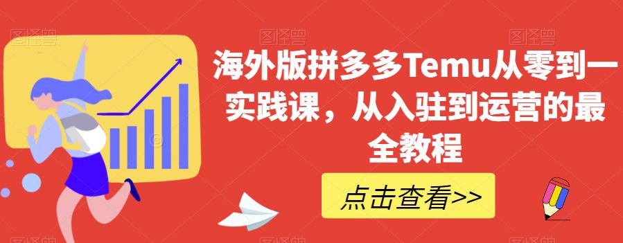 海外版拼多多TEMU从零到一实践课，从入驻到运营的最全教程