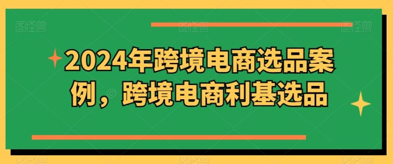 2024年跨境电商选品案例，跨境电商利基选品（更新）-2023赚钱项目-创业项目 - 玩锤子创业网