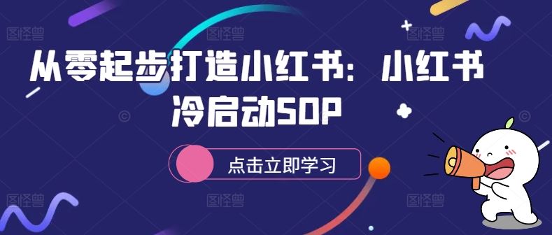 从零起步打造小红书：小红书冷启动SOP-2023赚钱项目-创业项目 - 玩锤子创业网