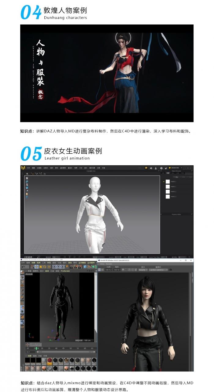 人物与服装概念DAZ+MD+C4D全套课程大纲
