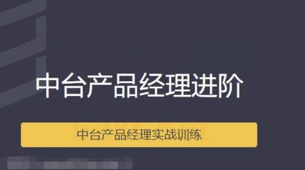 中台产品经理实战训练课程（百度云）