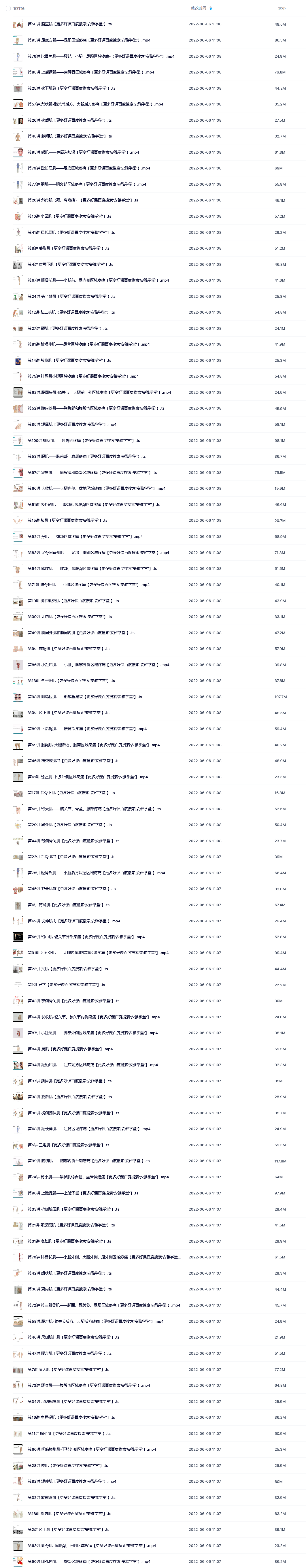 郑大解刨学+每日一肌全身肌肉疼痛讲解课程目录