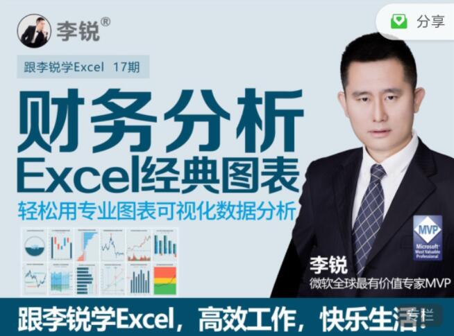 李锐Excel财务分析经典图表视频课程（百度网盘）