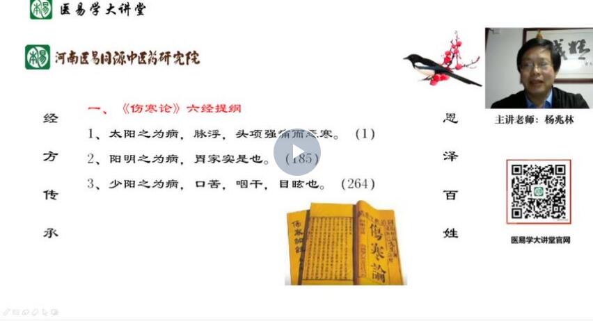 杨兆林·伤寒杂病论类方篇视频课程（59集）