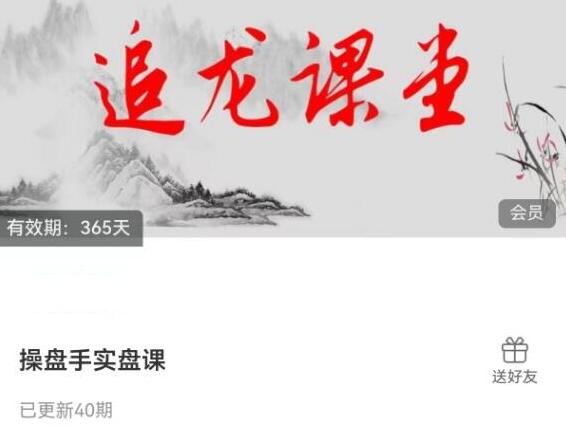 追龙课堂·操盘手实盘课（40集）