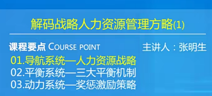 张明生解码战略人力资源管理方略