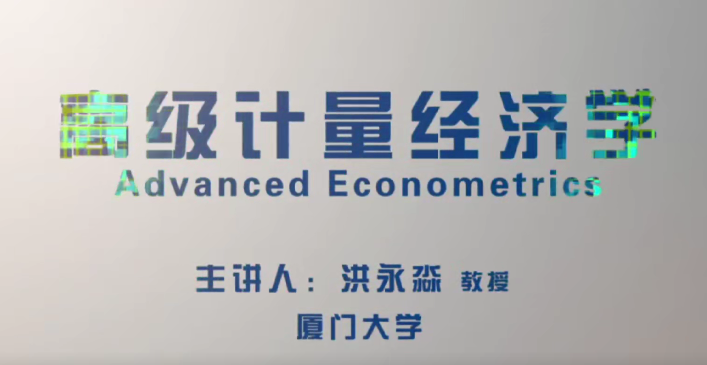 厦门大学洪永淼教授 高级计量经济学完整版